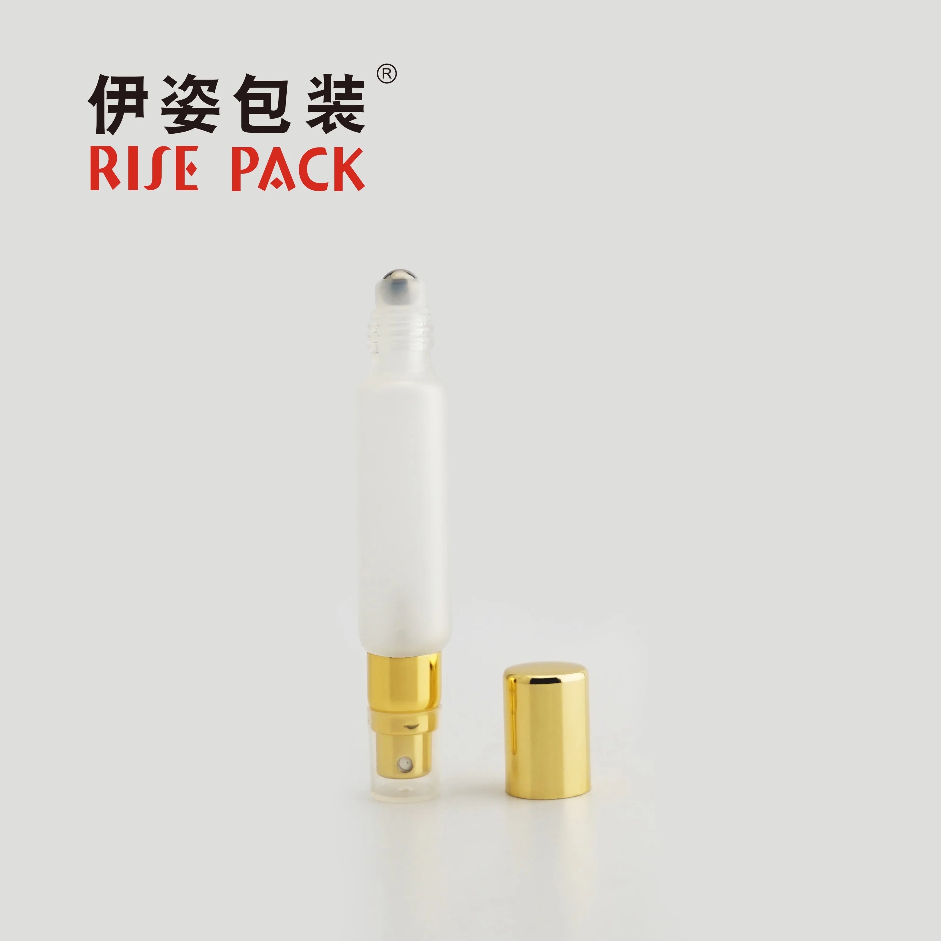 Factory Price 10ml Frosted Dual Ends Glass Cosmetic Essential Oil Perfume Bottle with Roll-On and Sprayer Two Ends