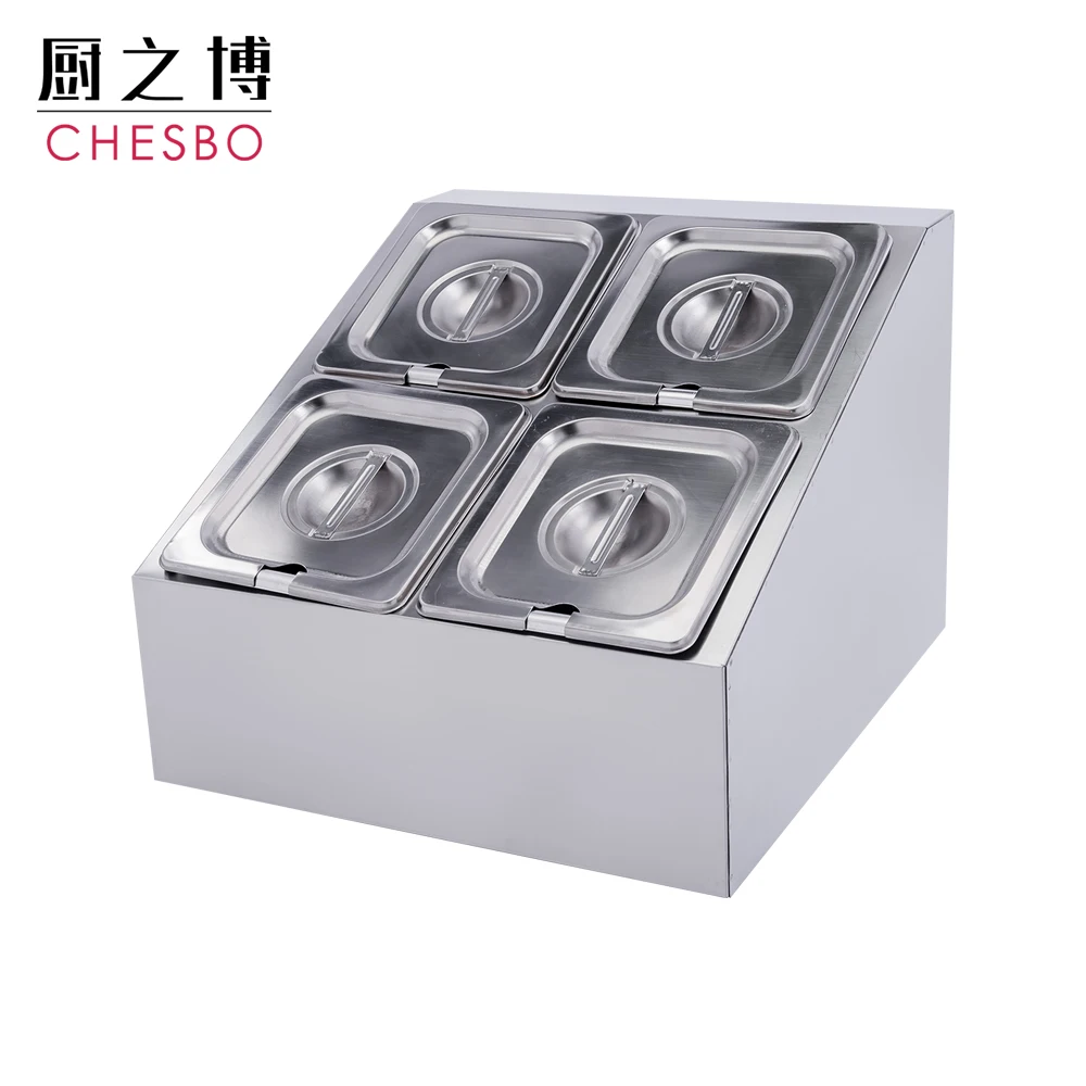 4 Pcs Stainless Steel Magnetic Spice Set Kitchen Spice Jar Rack Seasoning Tool BBQ Spice