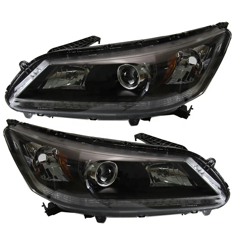 Front Bumper Headlight Halogen  USA Style W/DRL For Honda Accord 2013-2015