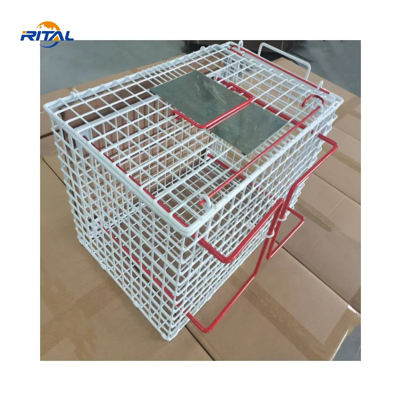 Dog Cat Restraining Basket Transfer Box Metal Wire TNR Injection Control Holding Cat Crush Cage