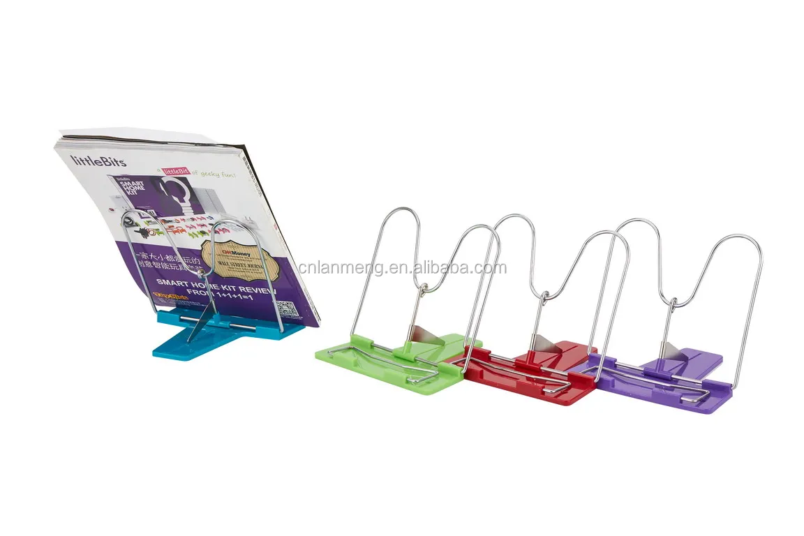 Пластиковый держатель для книг, металлическая красочная подставка для книг