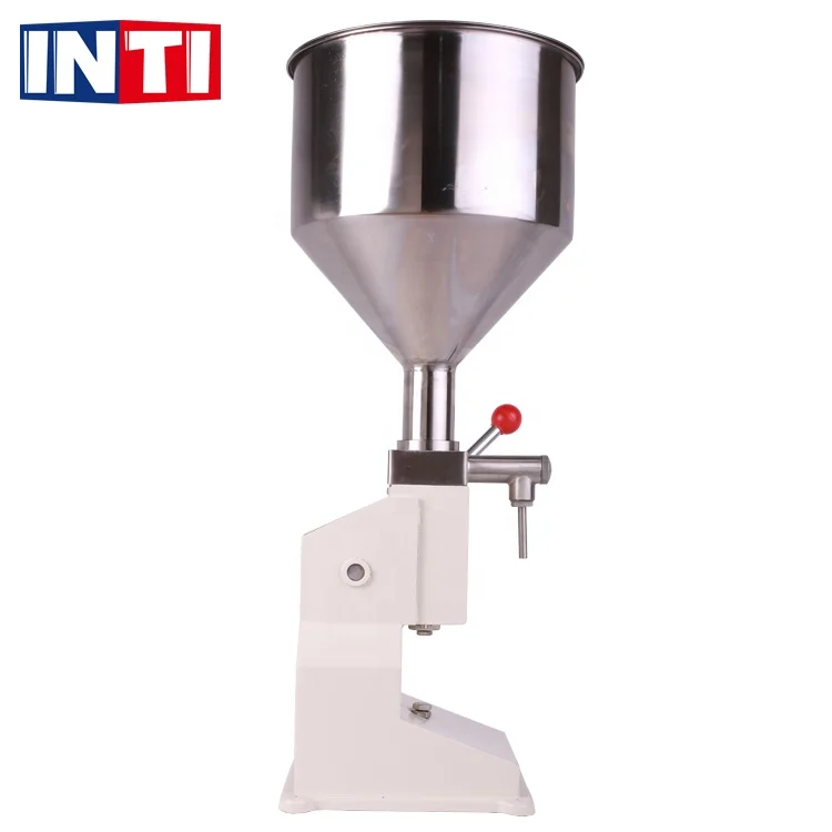 A03 5~ 50ml Manual Stainless Paste Dispensing Liquid Cream Sauce Bottle Can Jar Filling Machine