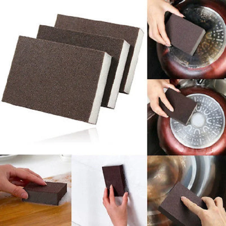 multi-function cleaning products Aluminum Oxide Abrasive Sand Sponge Sanding Block for kitchen cleaning