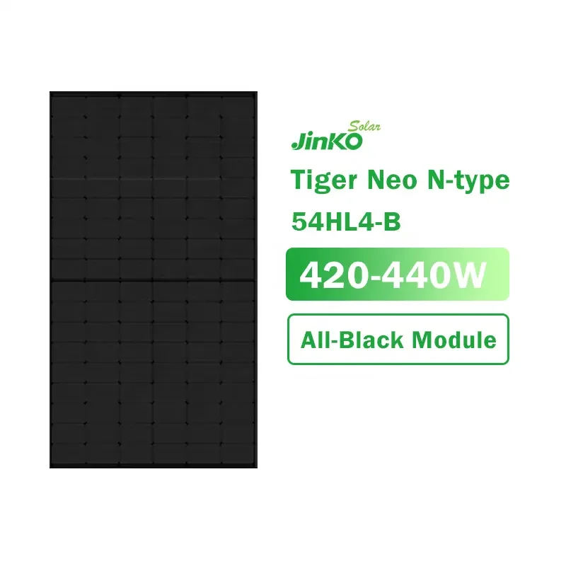 N-Type  54HL4R-B Jinko Tiger All Black Solar Panel 420w 425w 430w 435w 440w With 30 Years Warranty solar panels