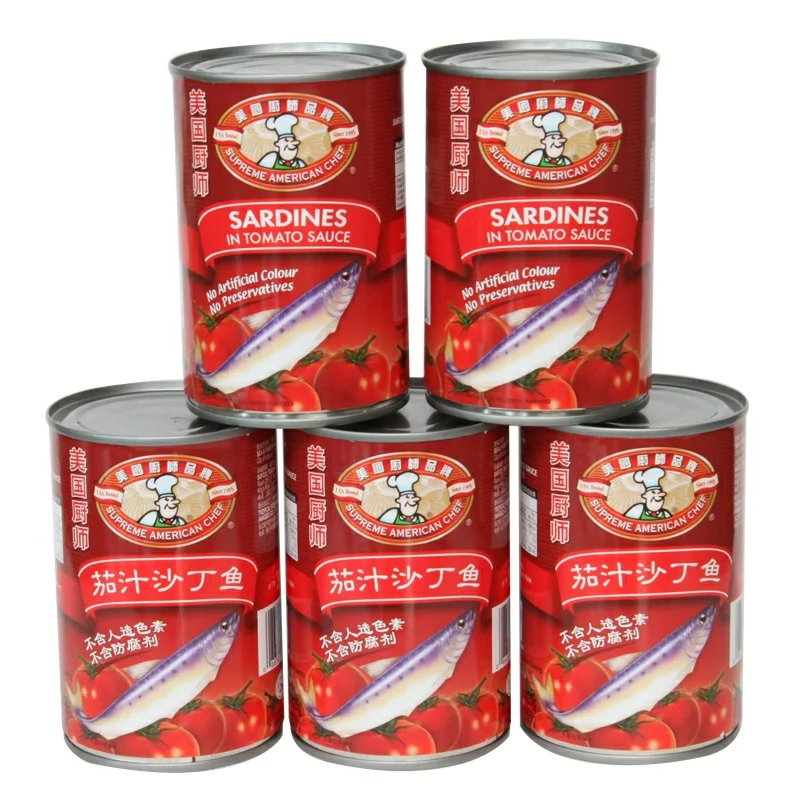 
Canned Sardine Fish In Tomato Sauce And Oil Origin China Canning Factory 