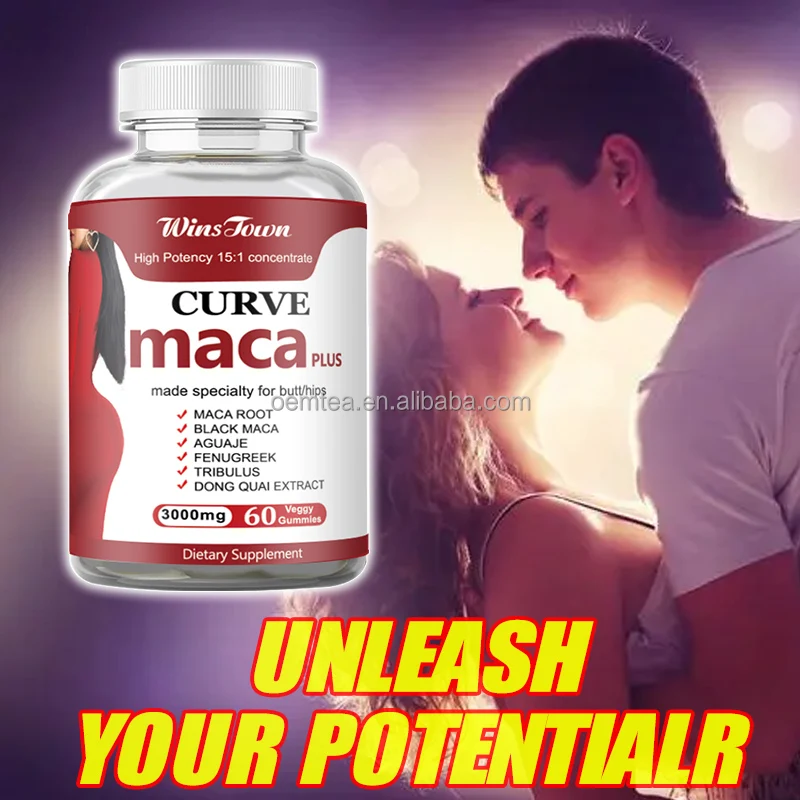 Best selling maca pills Capsules Hips Butt Gummies from Factory Private Label