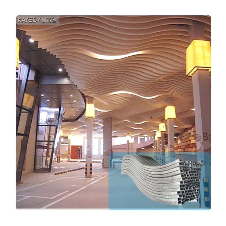 High quality modern wave design ceiling corrugated aluminum ceiling for interior and exterior wall cladding
