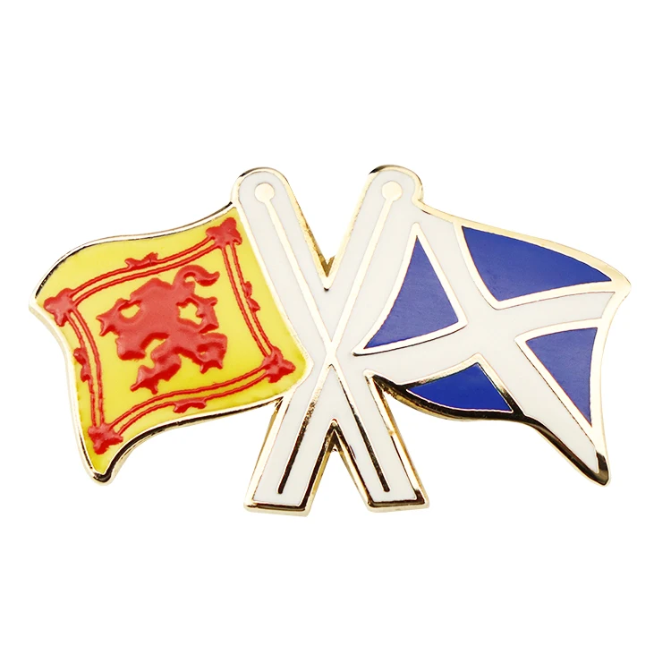 Заказной Держатель для одежды, пуговицы, пустая металлическая заколка, Европейский, Американский национальный флаг, жесткая эмалированная заколка