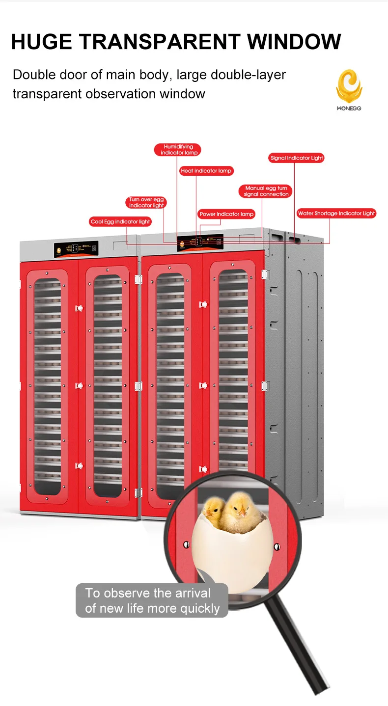 WONEGG Remote Control 8000 Eggs Incubator For Turkey Chicks Incubator And Hatcher