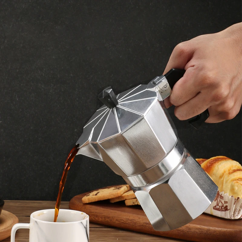 Moka Pot Aluminum Italian Coffee Machine Espresso Coffee Maker For Gas Stove Classic Coffeeware Home Barista Accessories