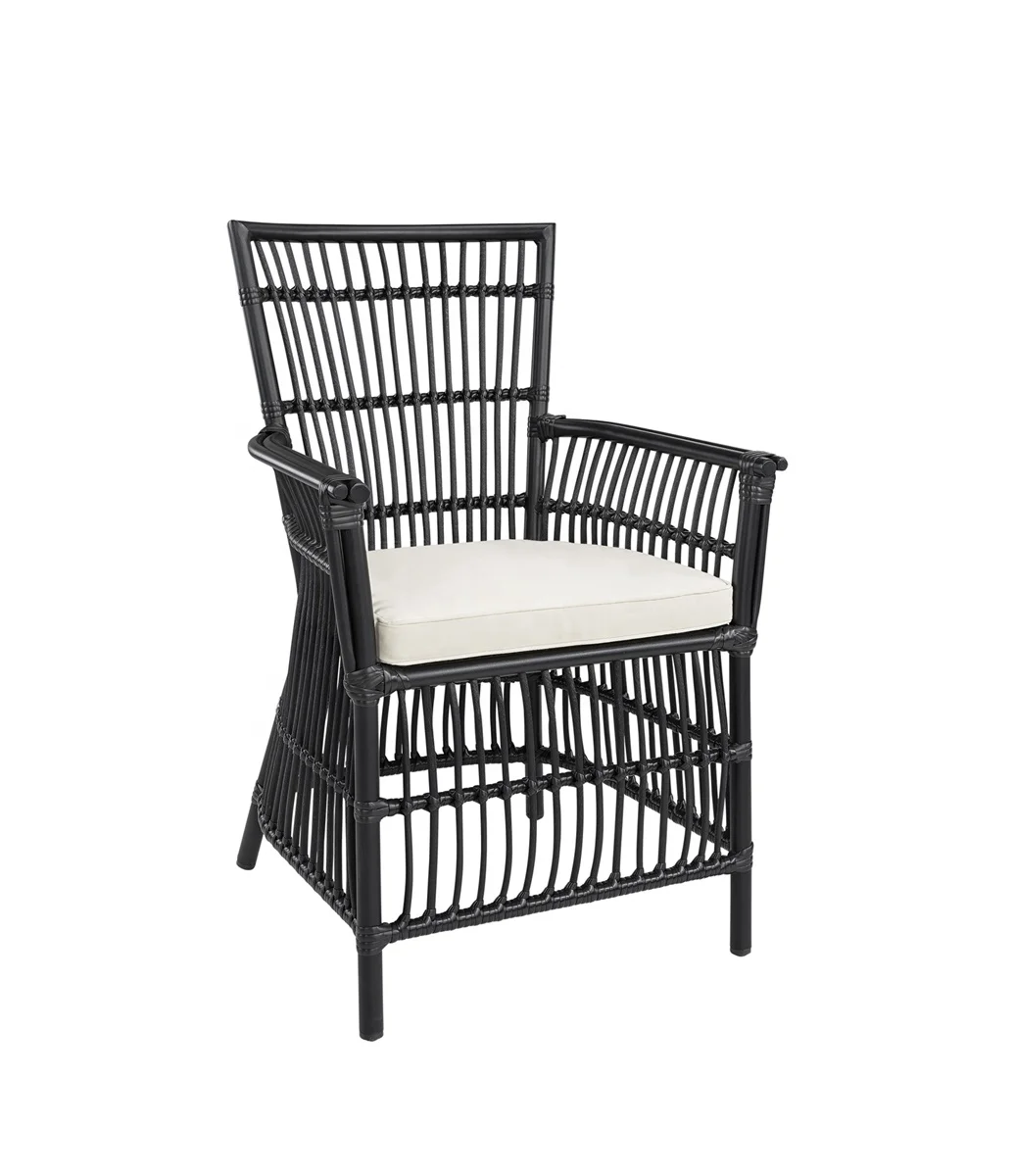 Outdoor Garden Modern Light Frame Big Round Rattan Dining Cheap Cafe Bistro Aluminum Chair