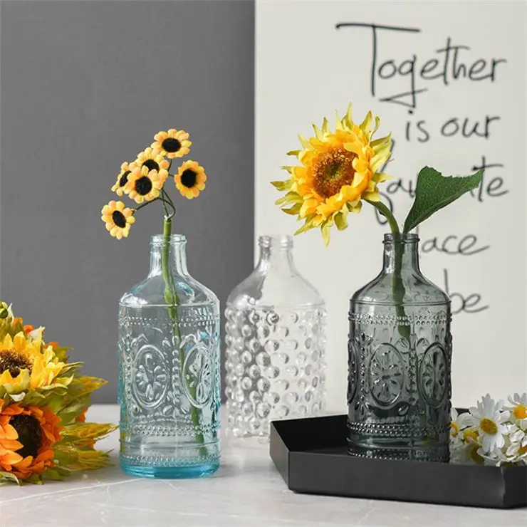 Popular High Quality Luxury Style Ornaments Table Home Decoration Glass Vase For Flowers