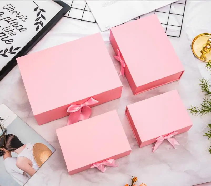 Best Sale Black Folding Magnet Packed Paper Box Quality Cardboard Folding Magnet Box