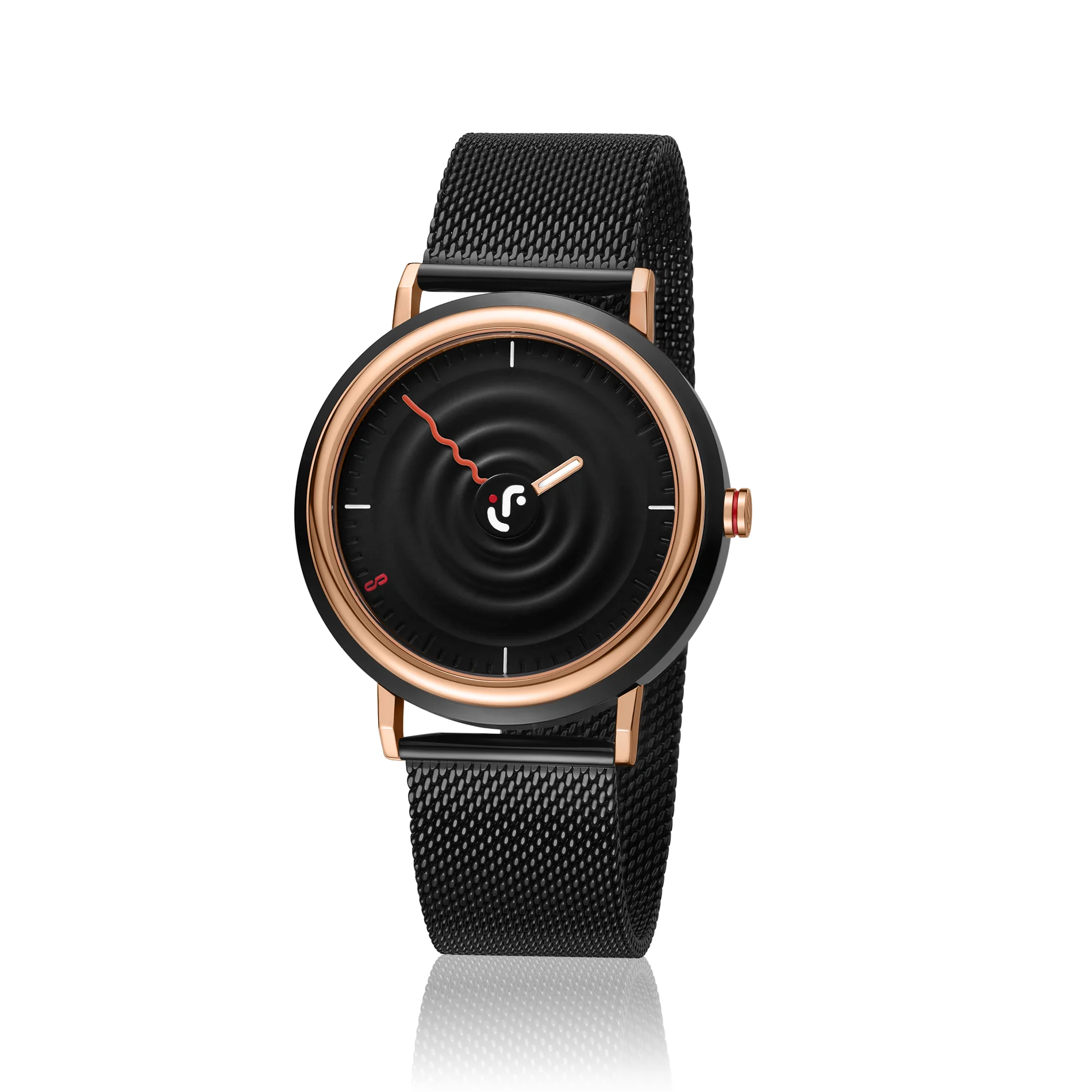 Ready to ship Brand ITS FACE Low MOQ  Black simple design Rose Gold case Changeable Watch