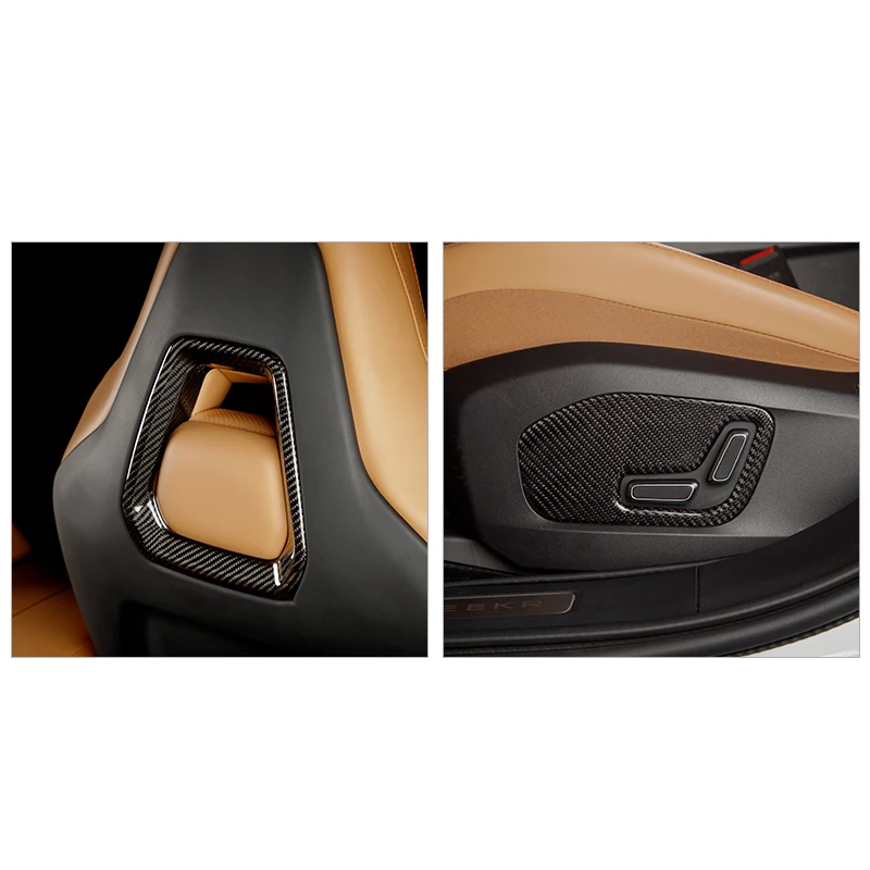 For Zeekr 001 True carbon fiber interval patch instrument trim strip central control exterior handle review mirror cover sticker