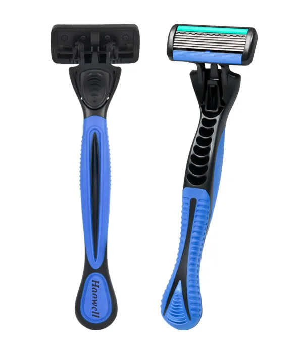 HW-B604DR  New design six 6 blade high quality shaving razor for men