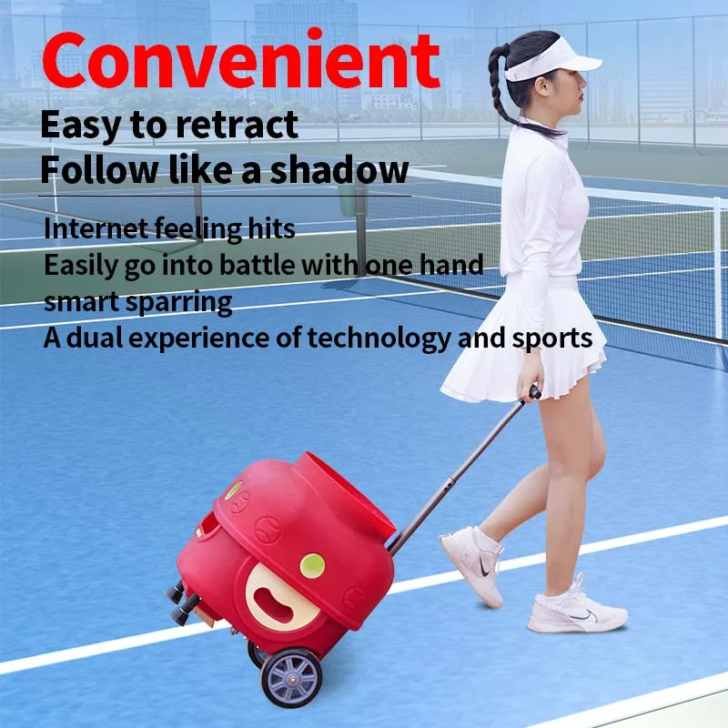 Siboasi 2024 New Launched Automatic Tennis Training Shooting Ball Machine App And Remote Control With Telescopic Rod