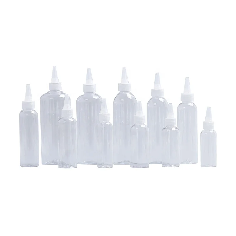 Hot Sale 10/30/50/60/100/120ml Transparent Sharp-mouth Bottle Plastic Squeezable Needle Bottles Color Paste Ink Glue Bottle