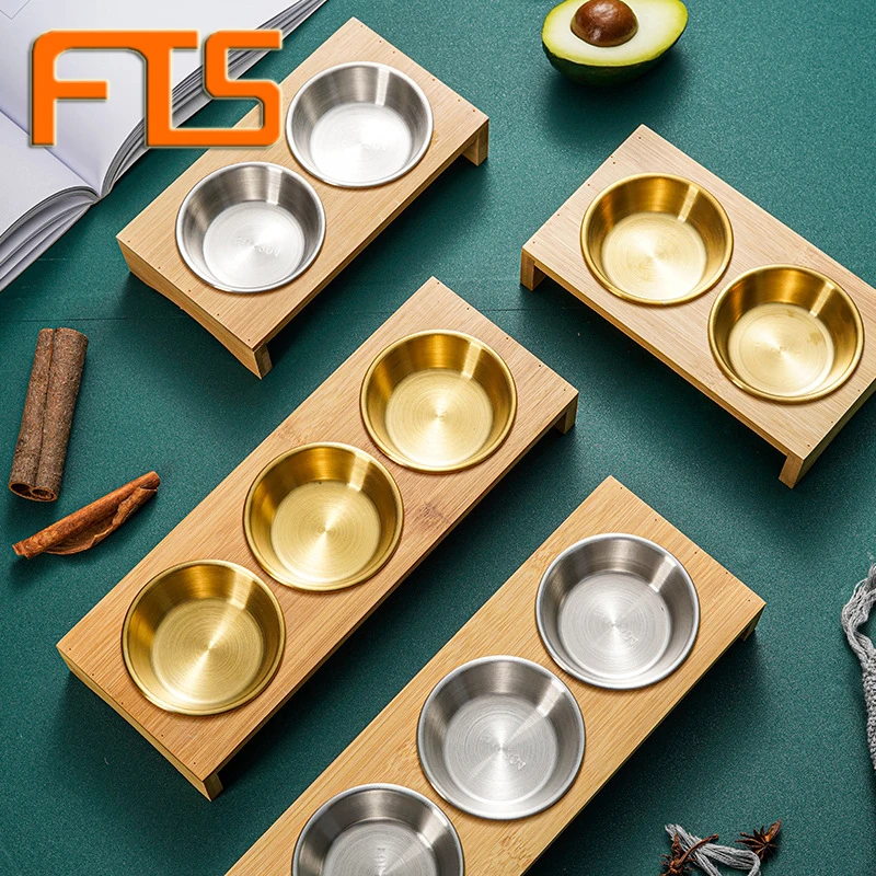 Соевые тарелки с чашей, 2/3 отделений, из нержавеющей стали