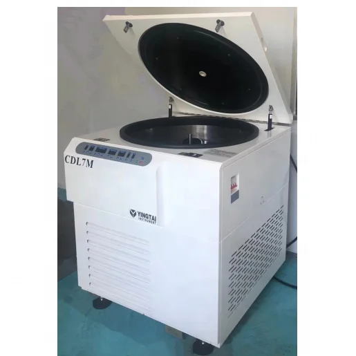 7000rpm blood bank refrigerated centrifuge machine large capacity for 450ml plasma triple blood bag separation