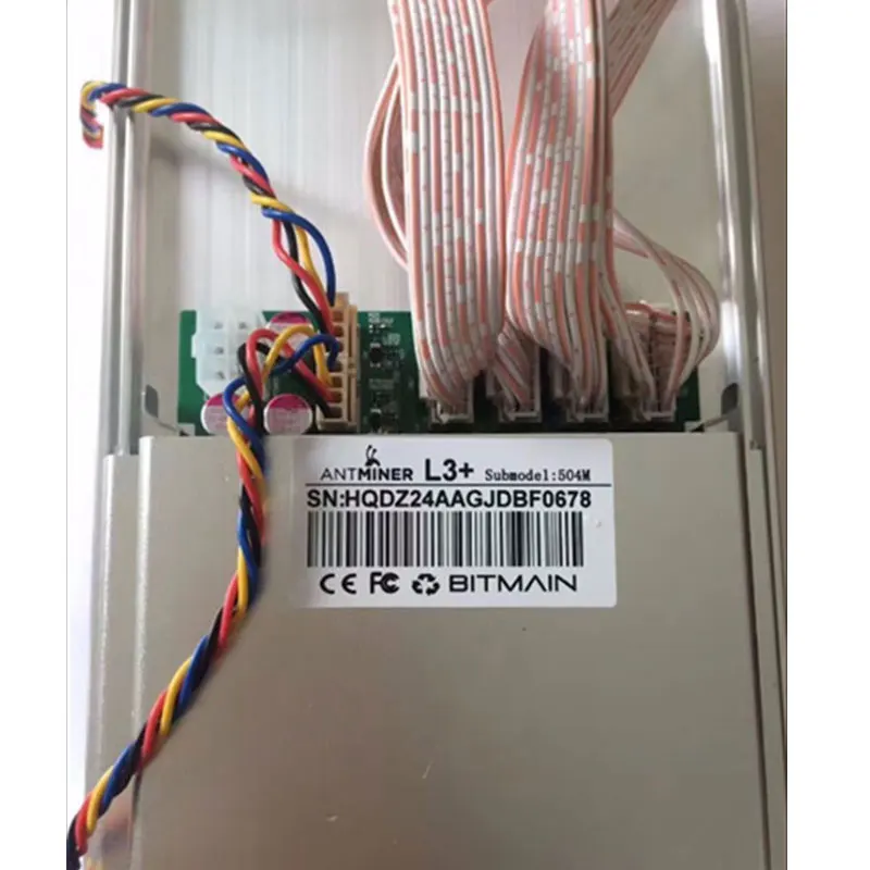 L3 ++ 504Mh/S 580M 600Mh Scrypt алгоритм плюс используемый Майнер Asic Hashboard Litecoin Miner Bitmain Antminer L3 + с блоком питания