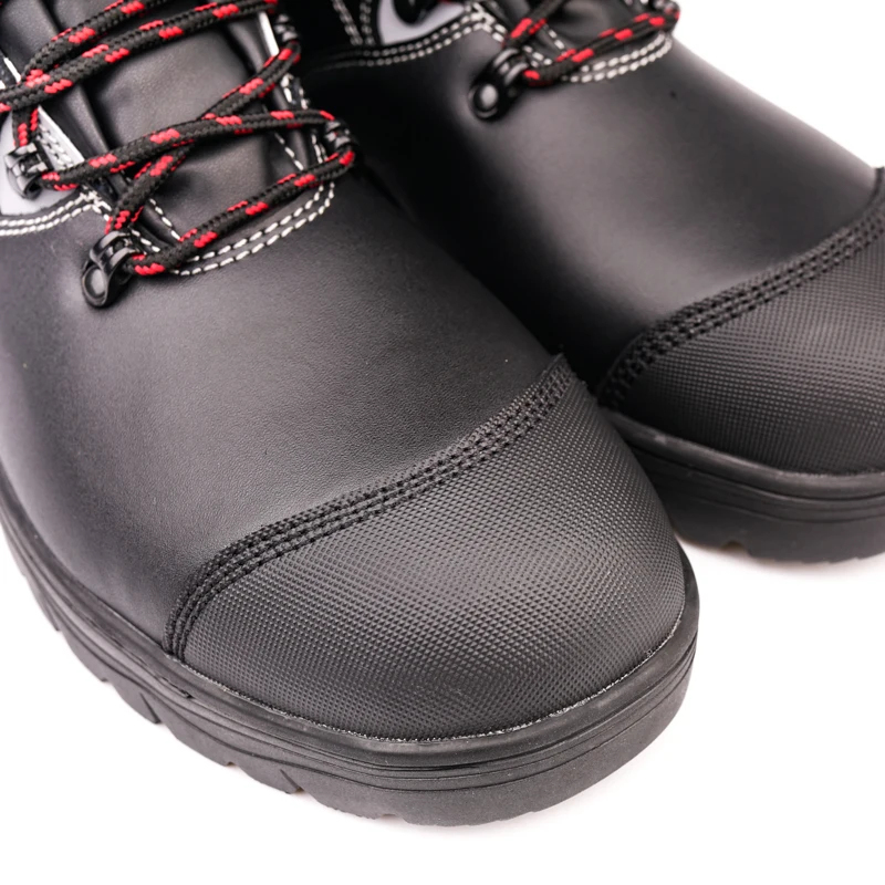 Wholesale Durable Security long shoes S3 waterproof steel toe work safety boots with zipper