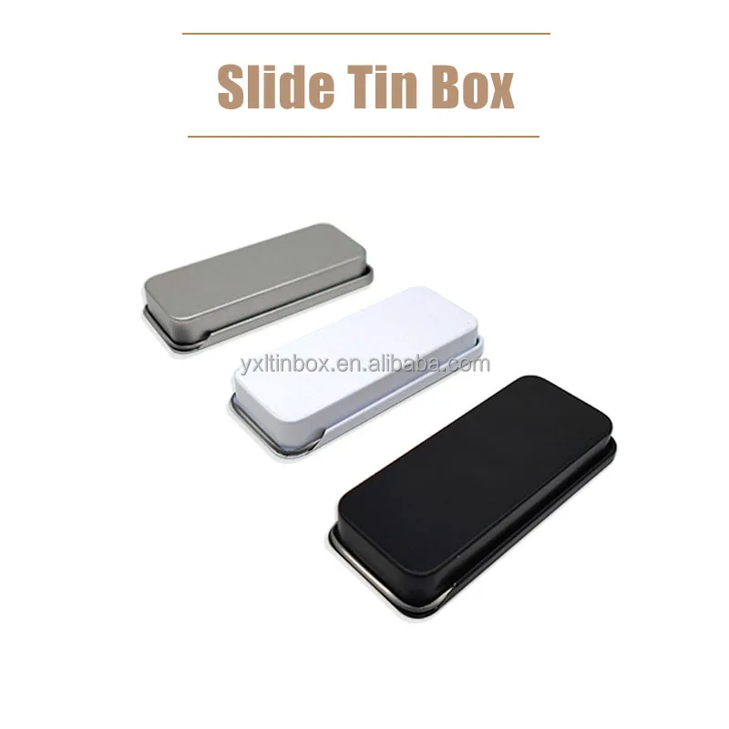 Wholesale Food Grade Small Chewing Gum Tin Can Candy Recyclable  Metal Box Sliding Lid High Quality dissolvable tables Mint Tins