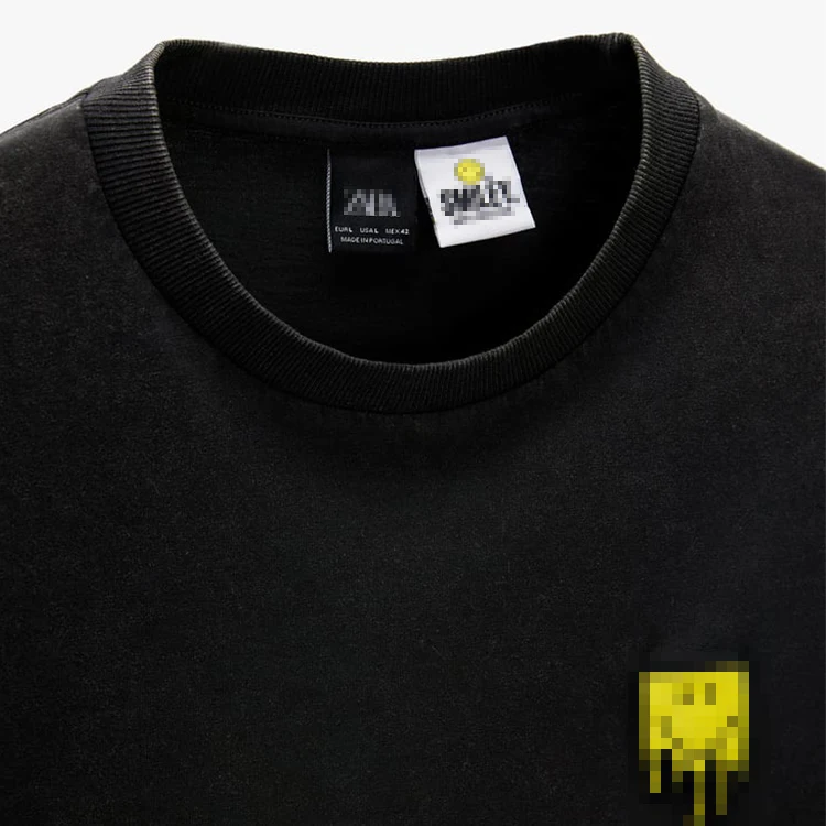 2022 Hot Sale Heat-transfer Printing Custom LOGO Oversize Logo Smiley Women Men Unisex T-shirt Personnalisable