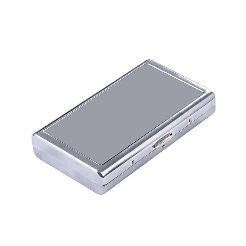 Lengthening 10cm metal portable long cigarette case pocket mirror fashion creative double-sided cigarette box