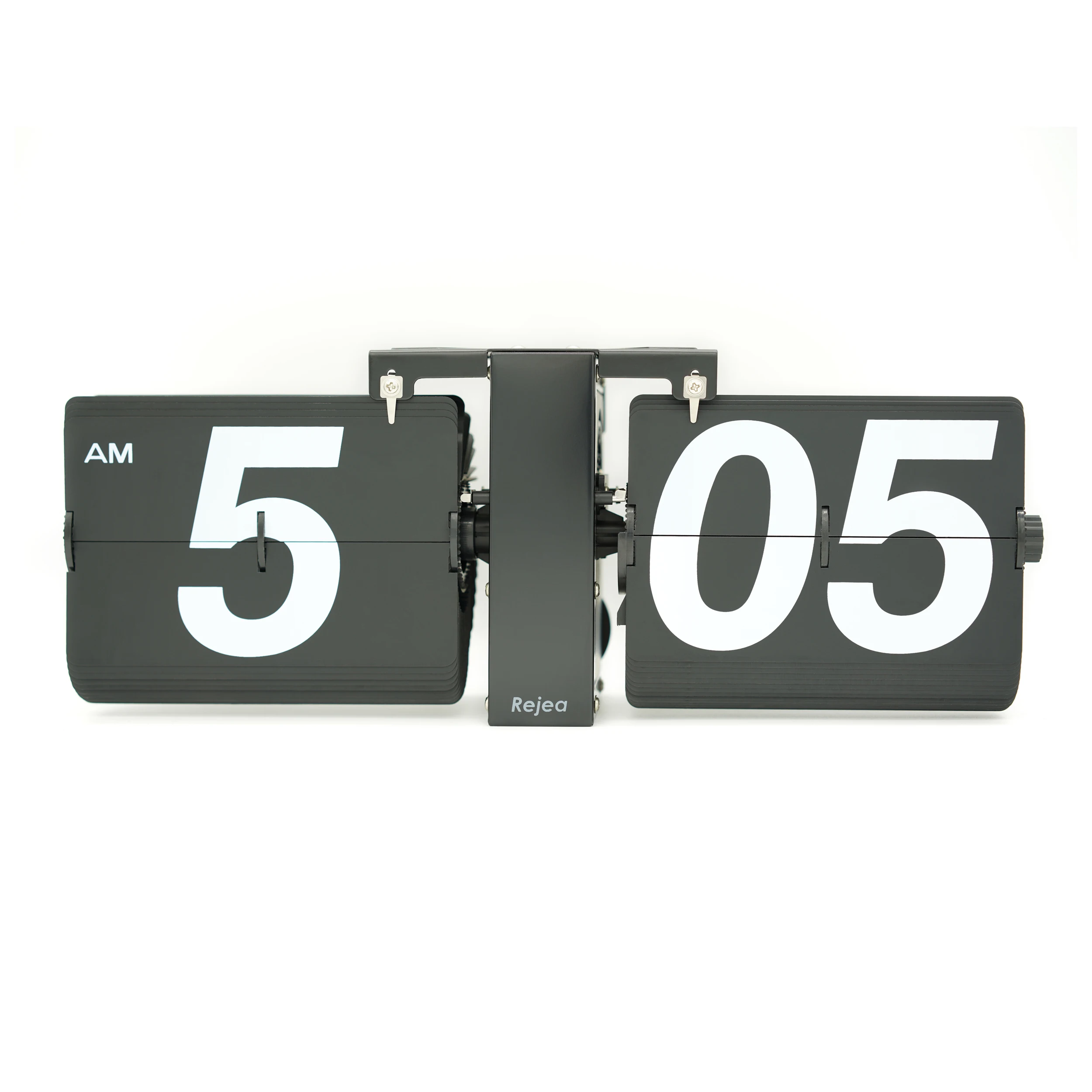 
Flip Clock for Wall Mounted Tabletop Desk Mechanical Quartz Battery Powered Stainless Steel Desk Digital Wall Clock 