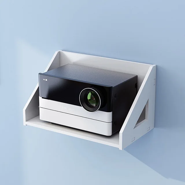 Projector Wall Mount Floating Wall Shelves Without Holes White Single Tier 50*20*17cm Living Room Storage Decorative Shelf