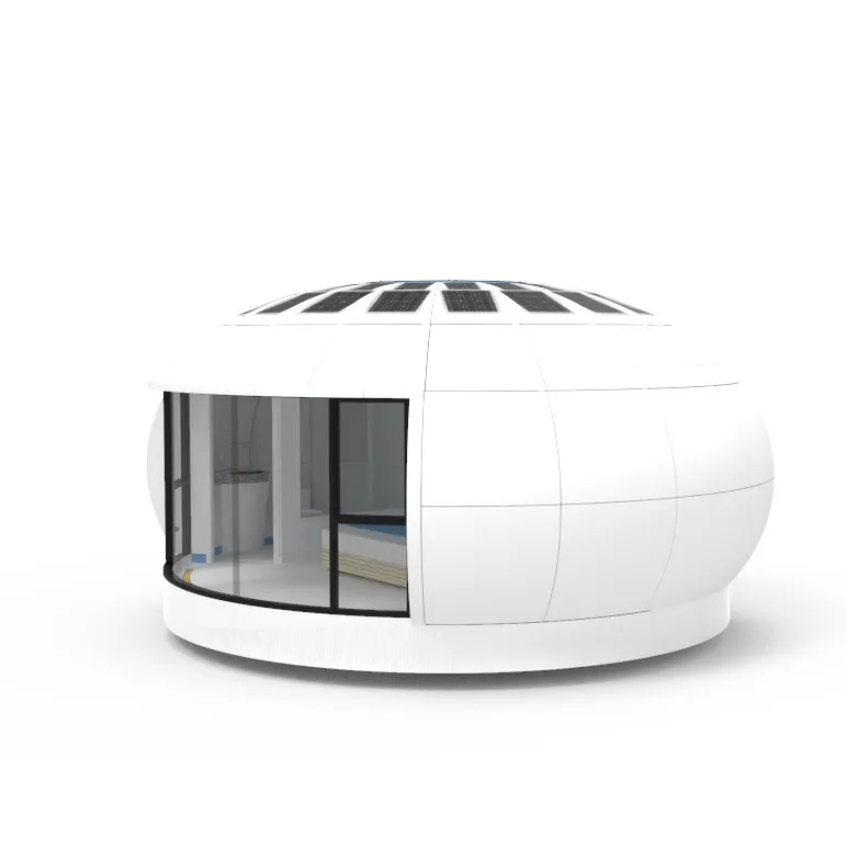 China new design color customized 360 degree rotation prefabricated tiny homes dome house