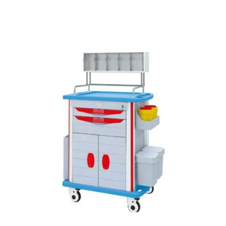 OSEN-HT42 Abs Emergency Drugs Equipment Hospital Medical  Cart Trolley