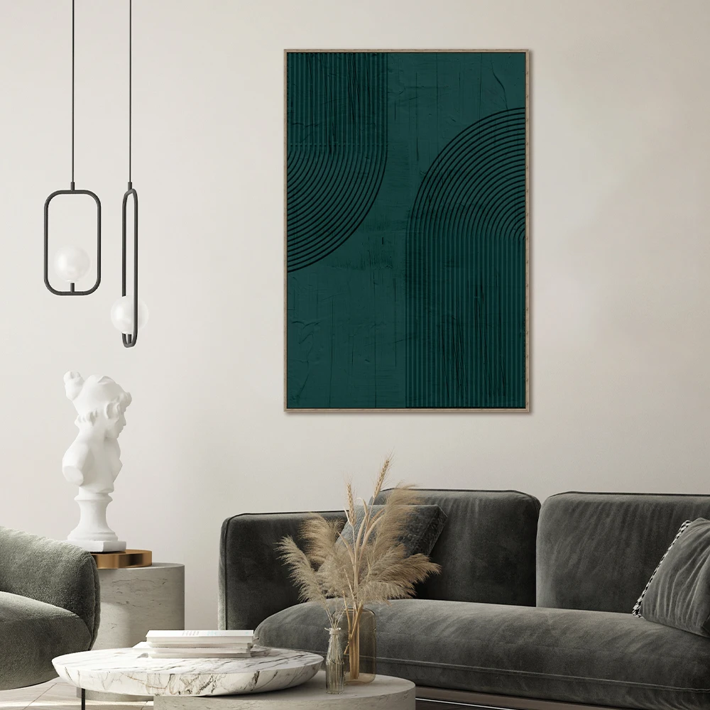 high quality abstract oil paintings 100%  handpainted modern wall art blue green still life paintings wall decor framed pictures