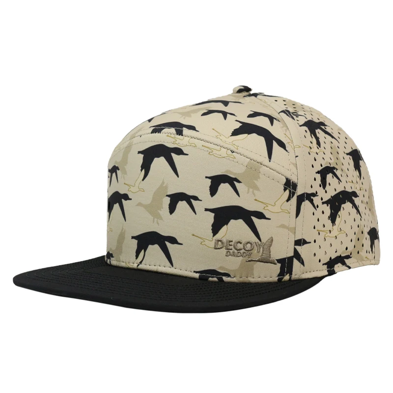 HS15 Custom Mens 6 Panel Logo Baseball Non-Waterproof Veracap Snapback Laser Cut Hole Hydro Waterproof Cap Golf Hats