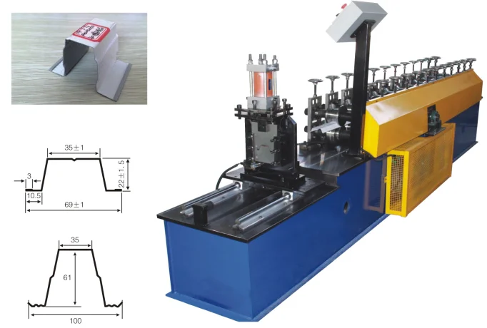 Steel Omega Roll Forming Machine Metal Stud And Track Cold Roll Forming Making Machine