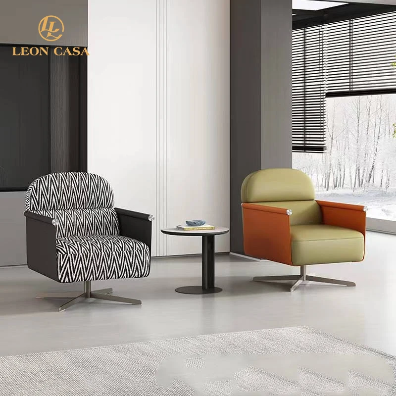 Minimalist Living Room Furniture Accent Chair Pattern Design Leisure Arm Chair