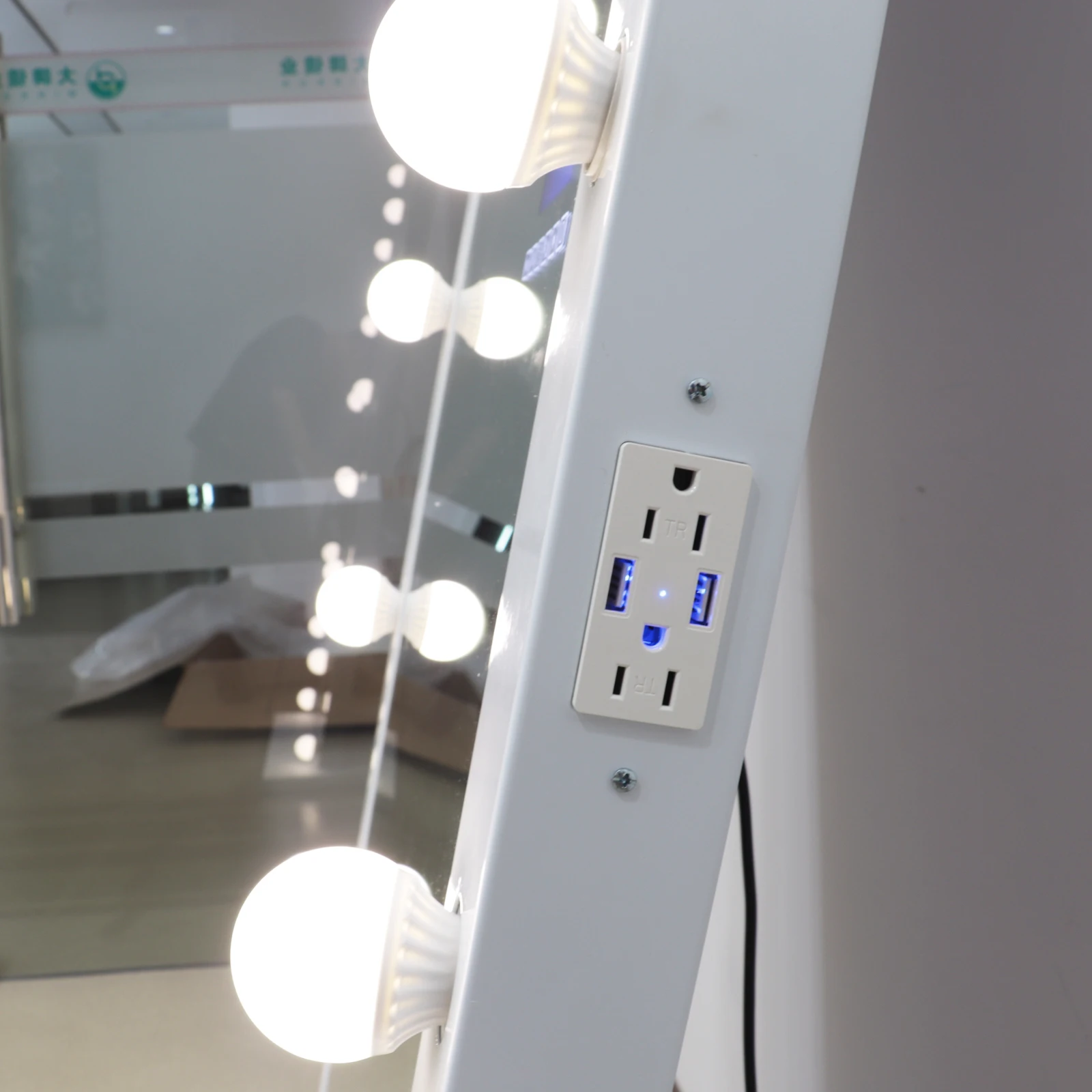 professional dressing makeup tall big hollywood floor mirror with bluetooth