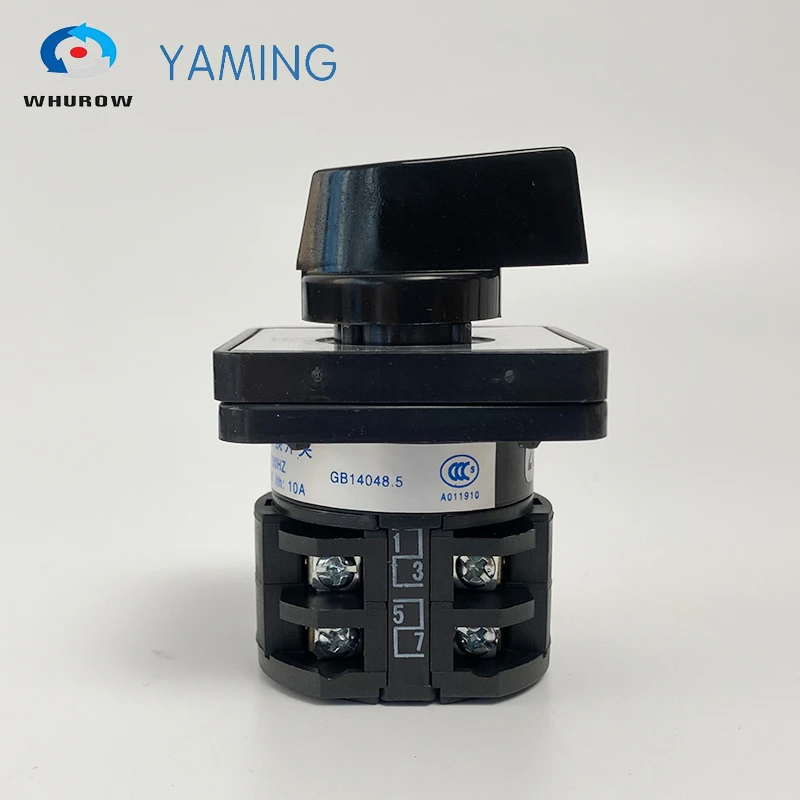 3 Positions 660V 10A Control Circuit Motor DIY LW8-10/2 Changeover Poles Terminals Silver Contact Rotary Cam Switch