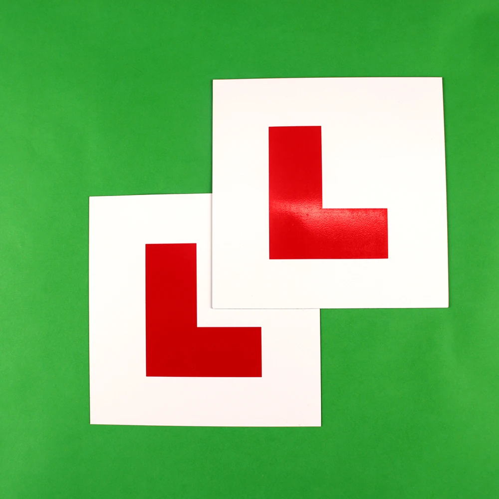 Maglory 17.8*17.8CM UK British Magnetic Learner Driver Car Sticker L Plates Safety Warning Sign