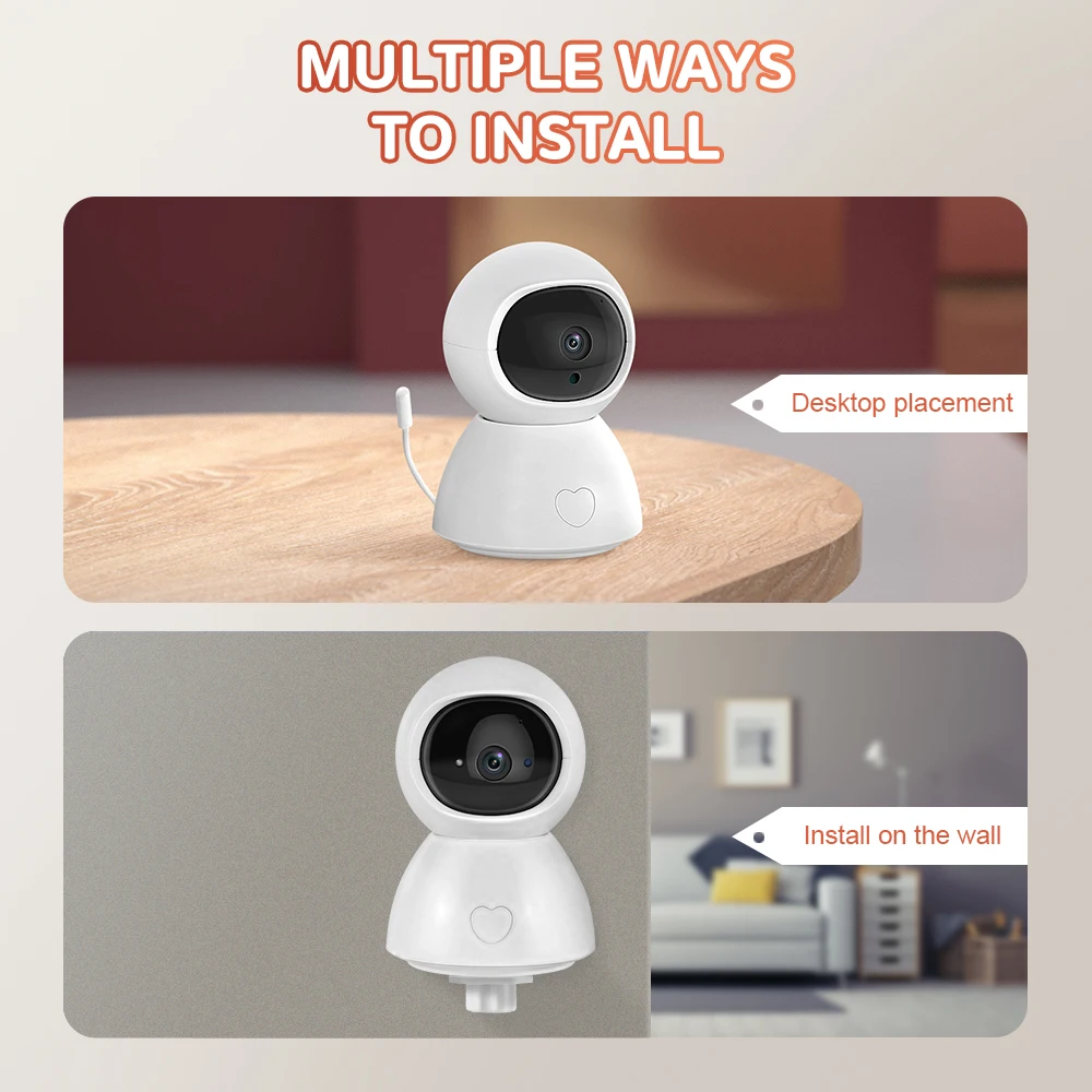 Baby Monitor Best Seller Amazon Auto Tracking Tuya App Control Wifi Continuous Temperature Monitor for baby