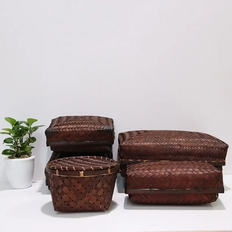 2024 Whosale originality custom luxury eco friendly natural bamboo weaving storage tea gift box packing