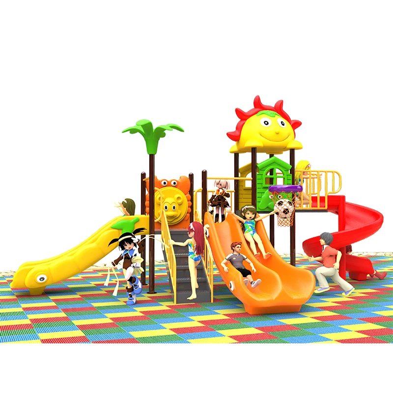 Climbing platforms kids plastic slides outdoor playground equipment amusement park play sets