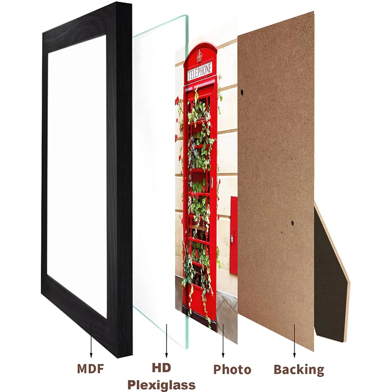 Wooden Photo Frame Hanging On The Wall Watercolor Sketch Oil Painting Frame Picture Photo Wholesale Frames Can Be Customized