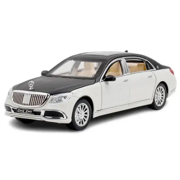Лидер продаж низкая цена 1:24 Maybach GLS600 легкосплавная модель автомобиля оттягивающая звук и свет игрушечный автомобиль