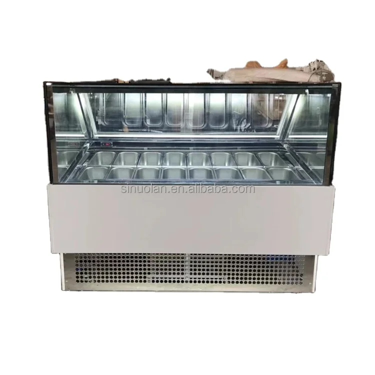 Professional manufacture gelato freezer ice cream display ice cream showcase freezer for ice cream
