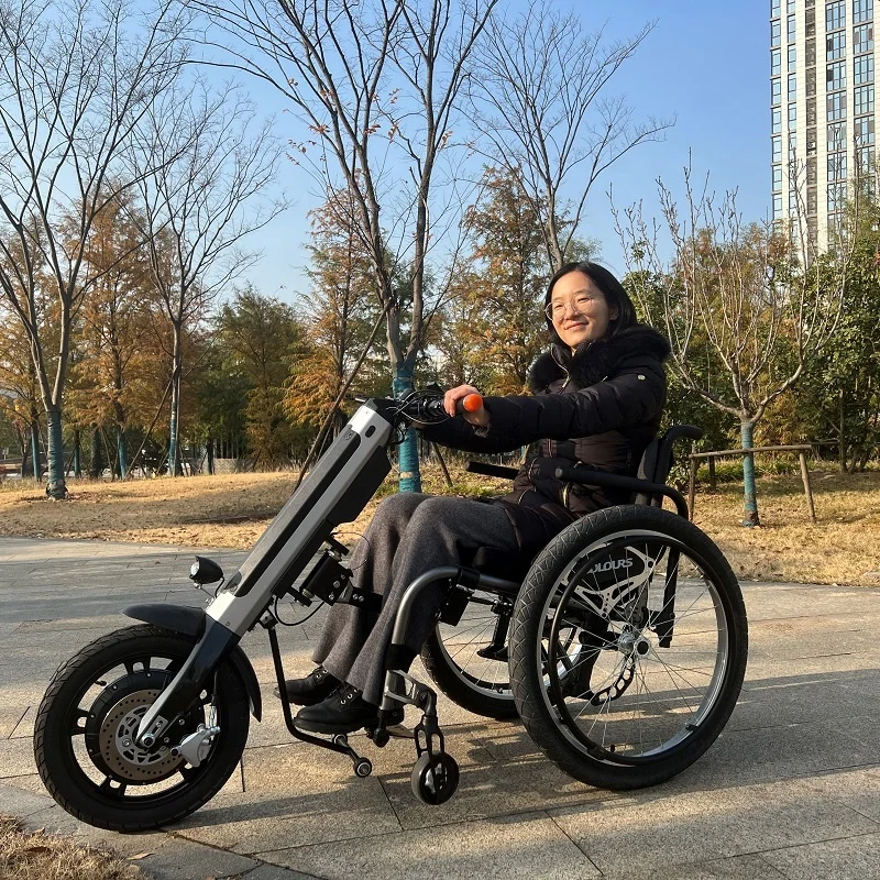 power handcycle wheelchair attachment handicap device handbike 500w 36v electric wheelchair trolley no triride