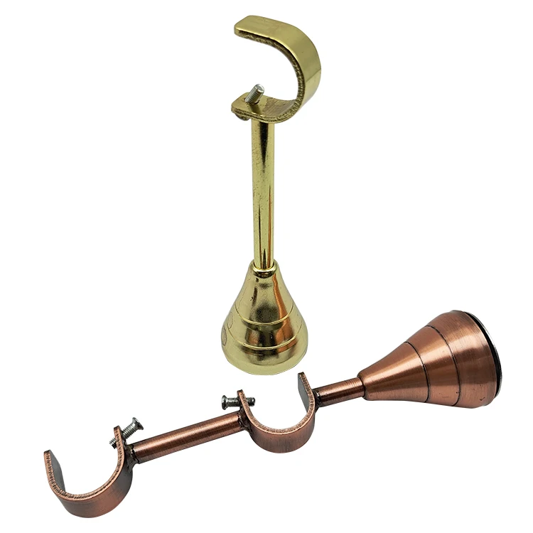 Panic Buying Iron Curtain Rod Brackets Single/Double Curtain Pole  Metal Rod Curtains
