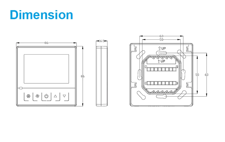 Комфортное устройство для измерения скорости вращения вентилятора AC220V Modbus RS485 умный комнатный термостат отопления