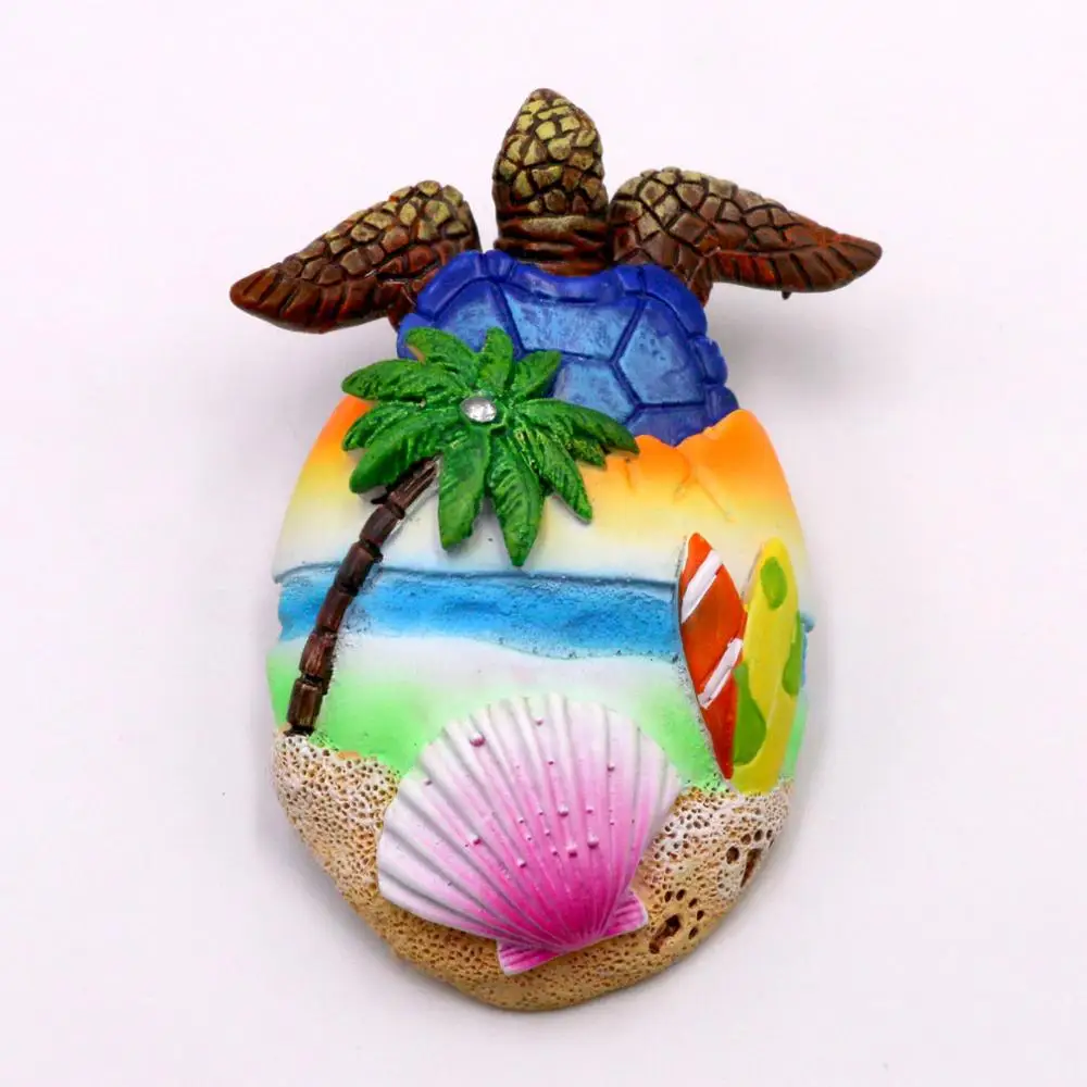 Personalized Resin Turtle Fridge Magnet Brazil Souvenir